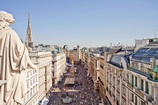 Pregnant in Vienna, Vienna from Above, Am Graben