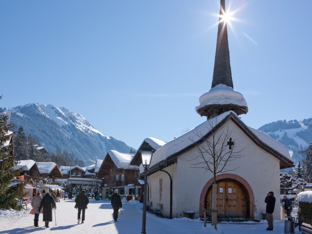 car free promenade of Gstaad