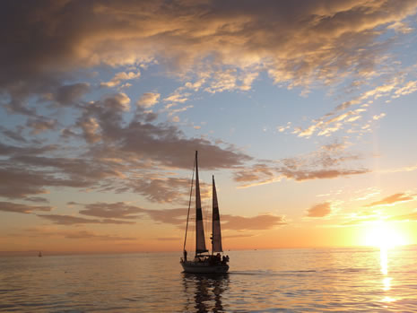 Sunset Kidd Sailing Yacht