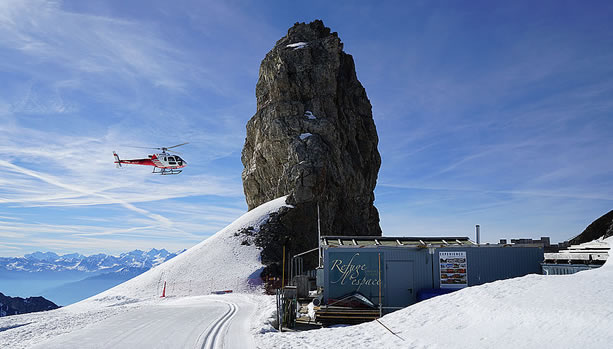 Lunch by Helicopter at Gstaad Palace