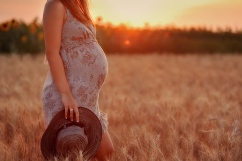 Babymoon - Pregnant Belly - Sunset